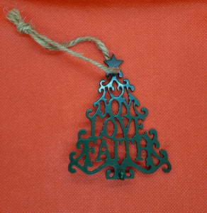 Joy Love Faith Ornament