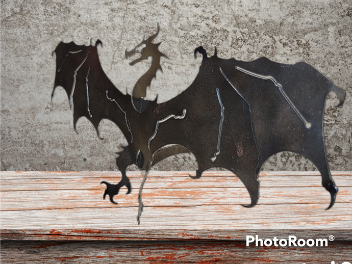 Small Metal Dragon Decor